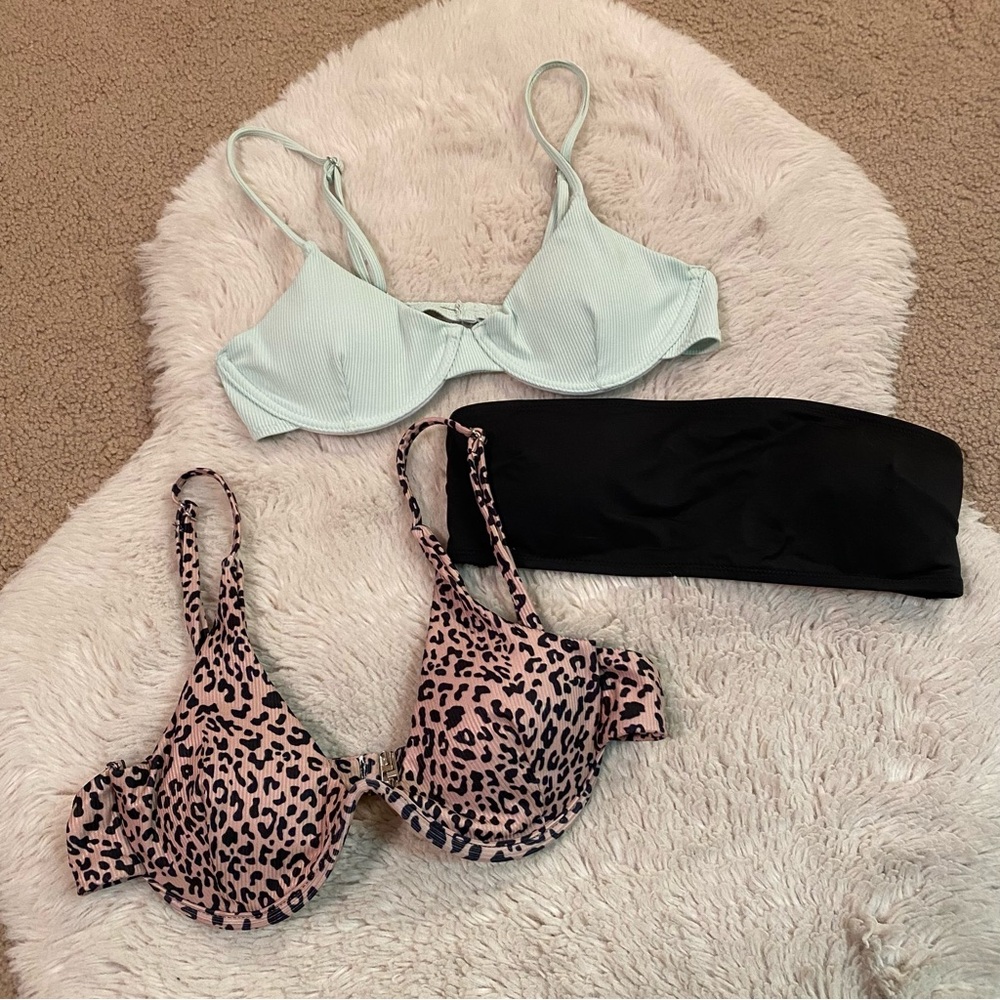 H&M Black, Mint, and Leopard Print Bikini Bundle